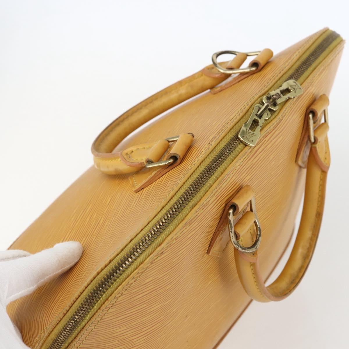 Louis Vuitton Alma Handbag Epi Leather Yellow Leather Handbag