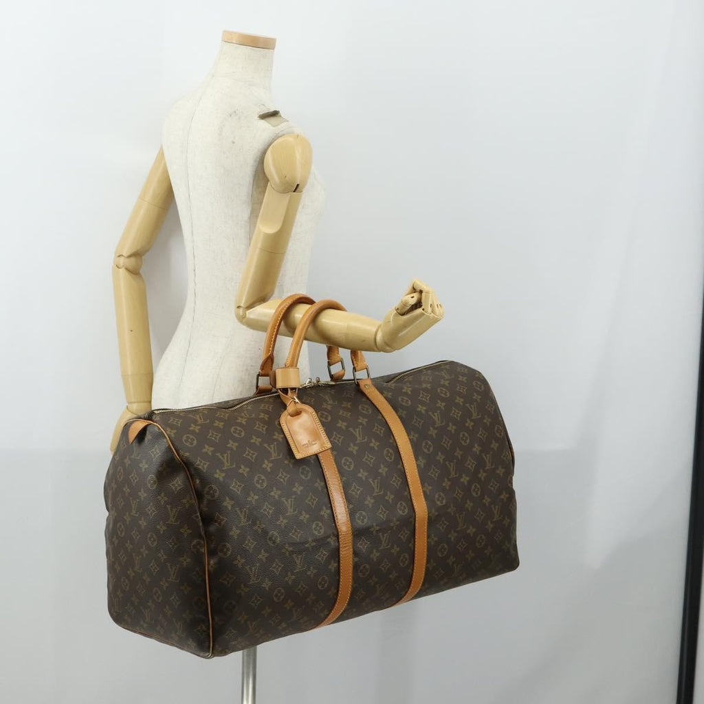 Louis Vuitton Keepall Bag Monogram Canvas Brown Canvas Travel Bag