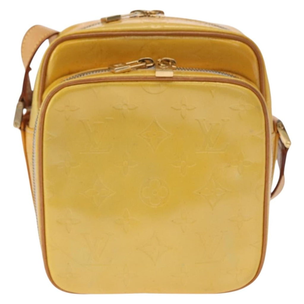 Louis Vuitton Wooster Handbag Monogram Vernis Yellow Patent_Leather Shoulder Bag