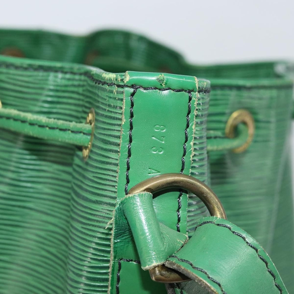 Louis Vuitton Noe Shoulder Bag Leather Green Leather Shoulder Bag