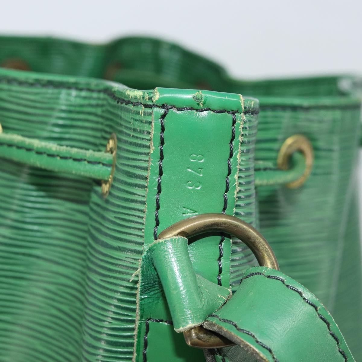 Louis Vuitton Noe Shoulder Bag Leather Green Leather Shoulder Bag
