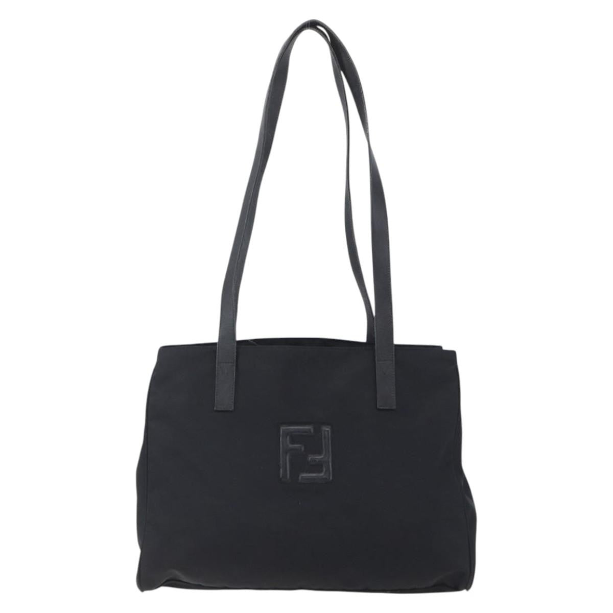 Fendi Vintage Ff Tote Nylon Black Nylon Tote Bag Bag