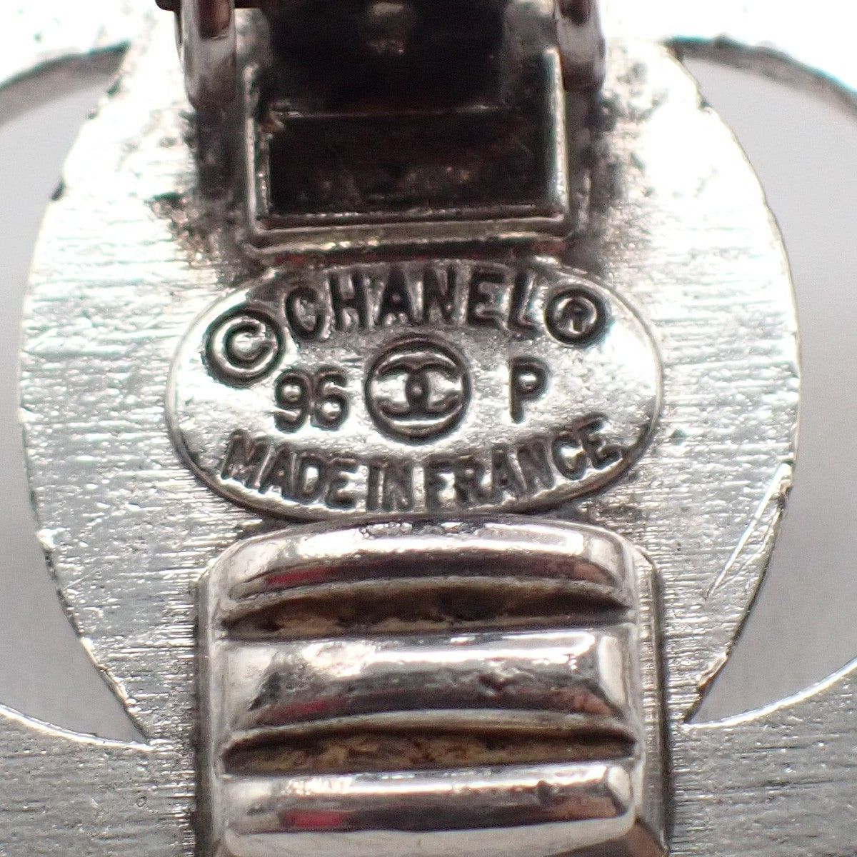 Chanel Cc Turnlock Clip-On Earrings Metal Silver Silver_Plated Earrings Jewelry