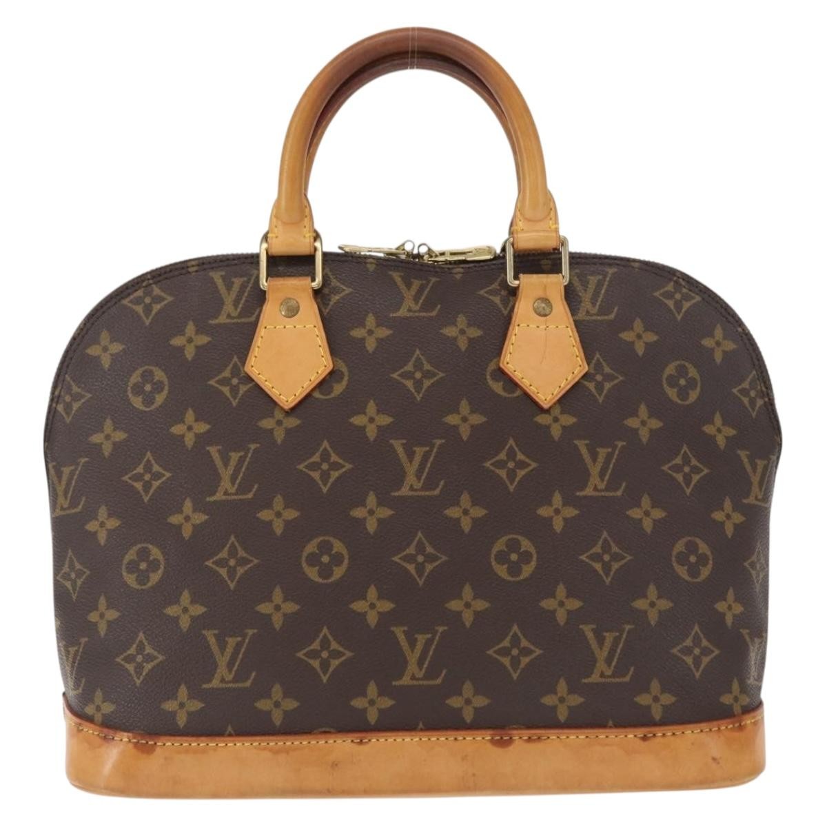 Louis Vuitton Alma Handbag Monogram Canvas Brown Canvas Handbag