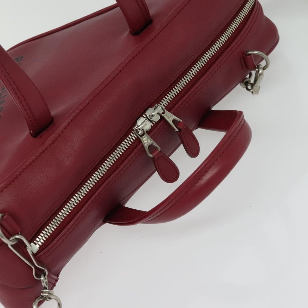 Balenciaga Triangle Duffle Bag Leather Red Leather Hand