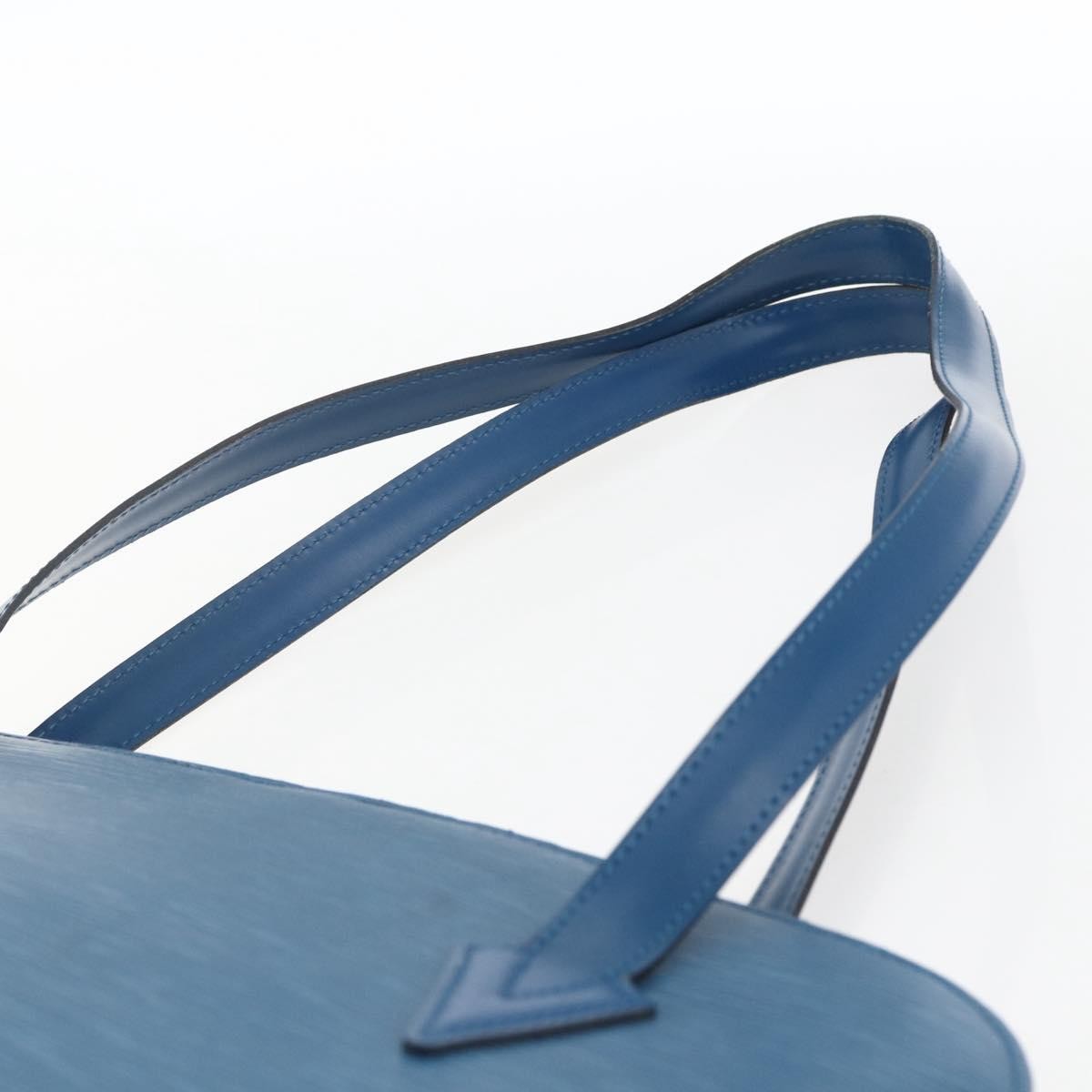 Louis Vuitton Lussac Handbag Epi Leather Blue Leather Shoulder Bag