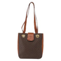 Celine Vintage Macadam Shoulder Bag Canvas And Leather Brown Canvas Shoulder Bag Bag