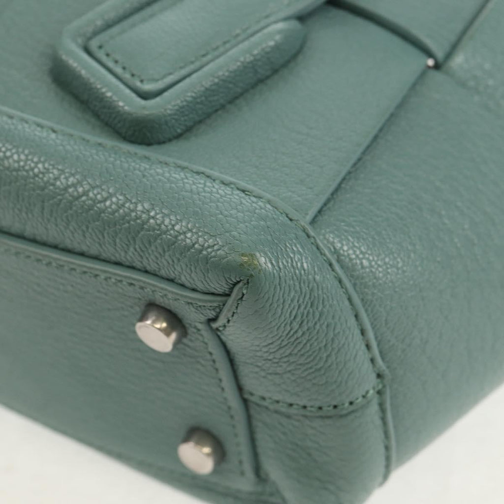 Bottega Veneta Arco Bag Maxi Intrecciato Leather Green Leather Handbag