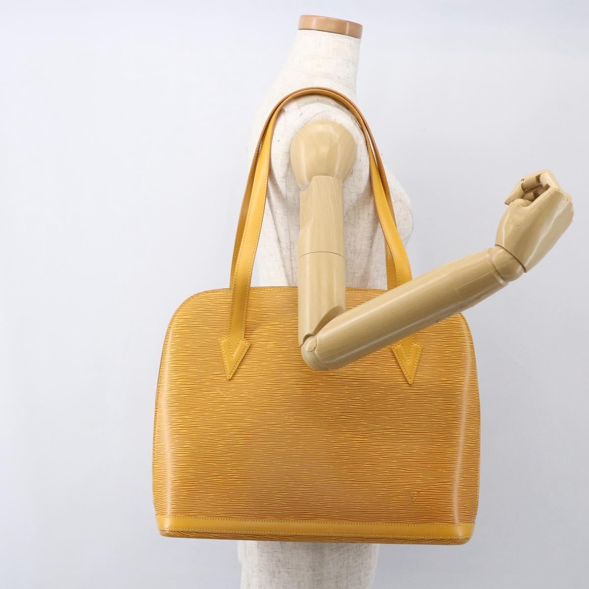 Louis Vuitton Lussac Handbag Epi Leather Yellow Leather Shoulder Bag