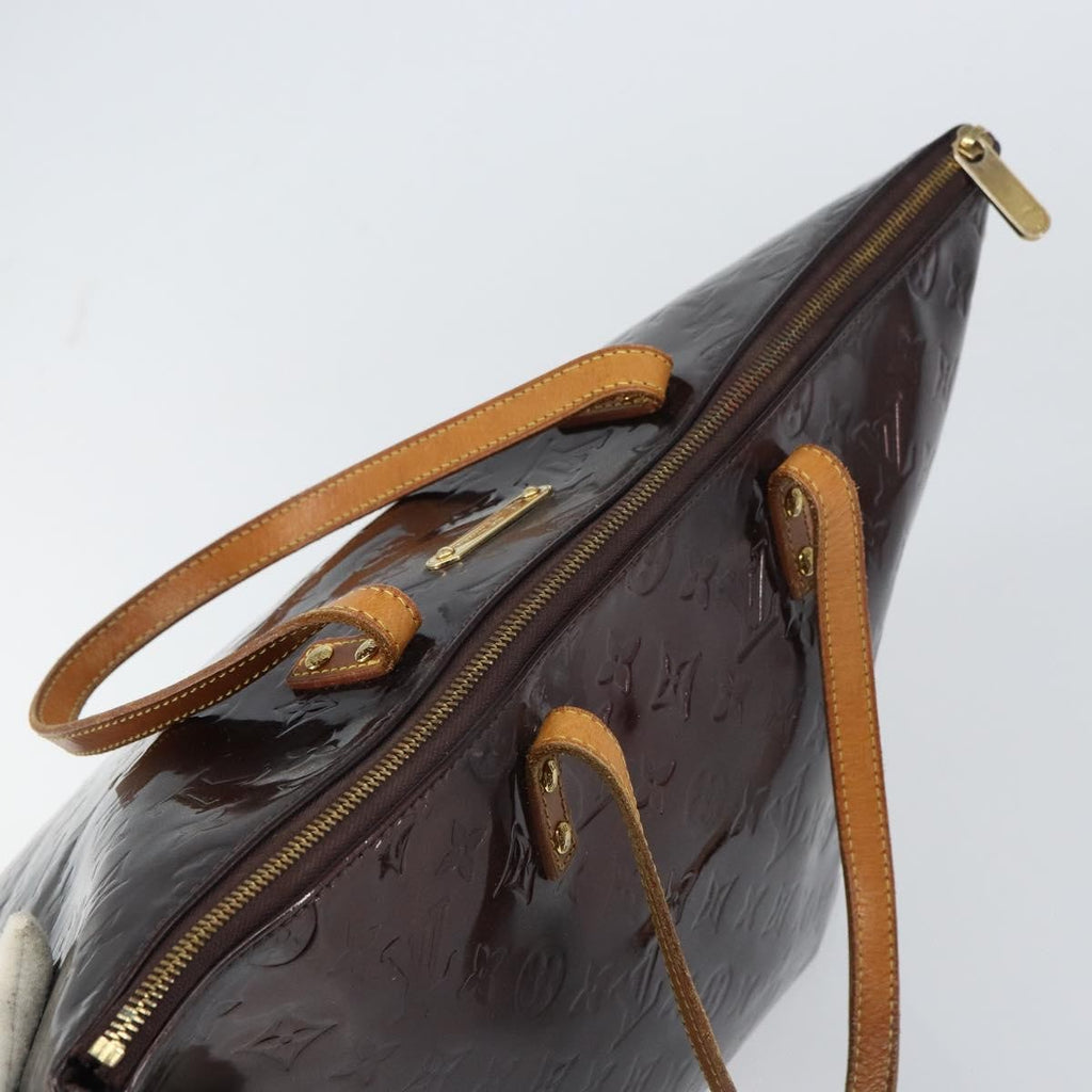 Louis Vuitton Bellevue Handbag Monogram Vernis Purple Patent_Leather Tote Bag
