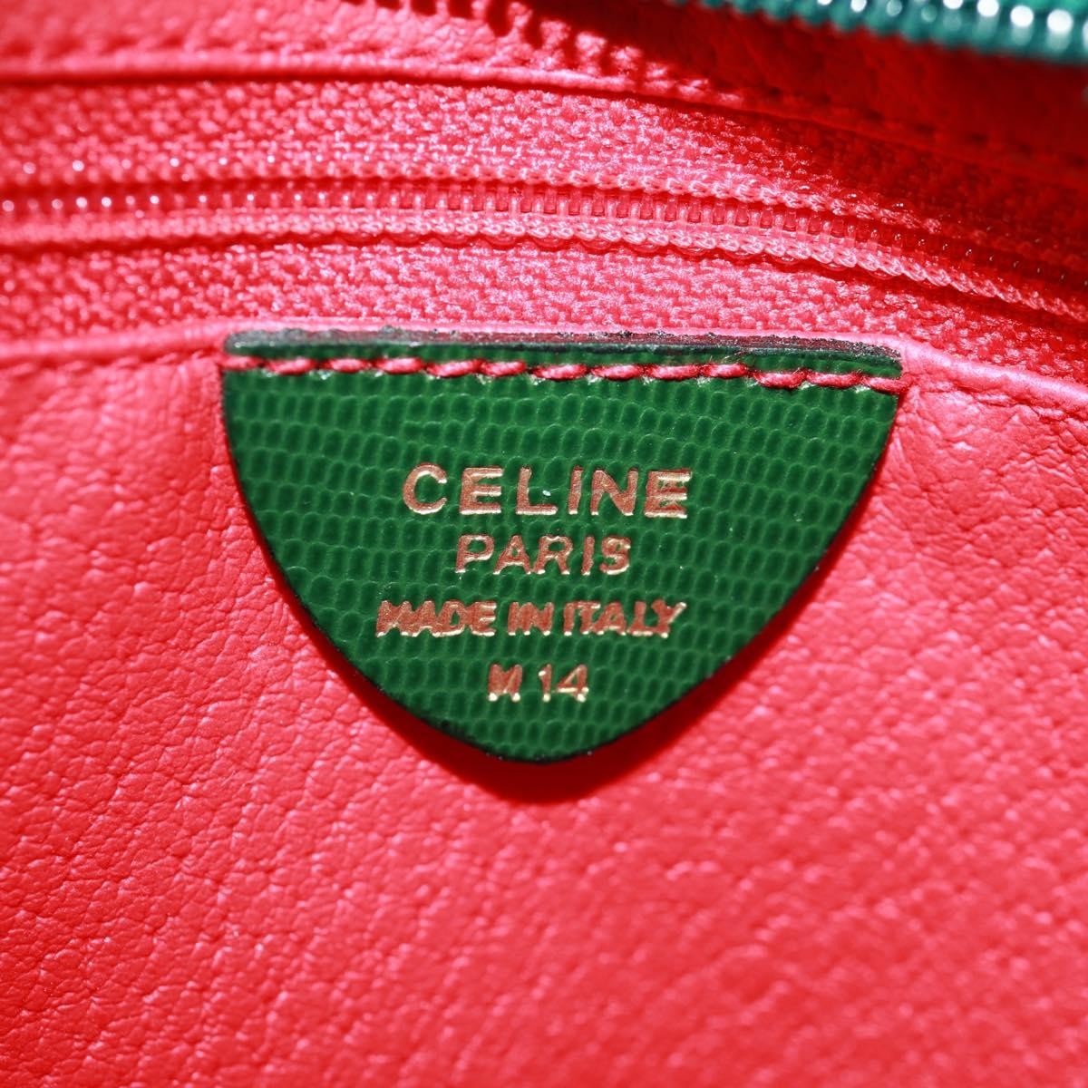 Celine Circle Logo Shoulder Bag Leather Green Leather Shoulder Bag Bag