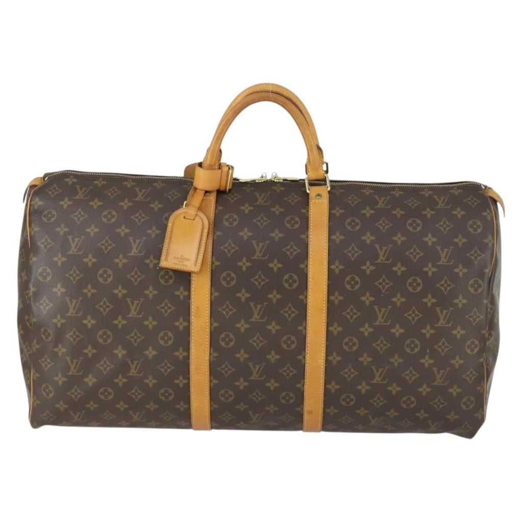 Louis Vuitton Keepall Bag Monogram Canvas Brown Canvas Travel Bag