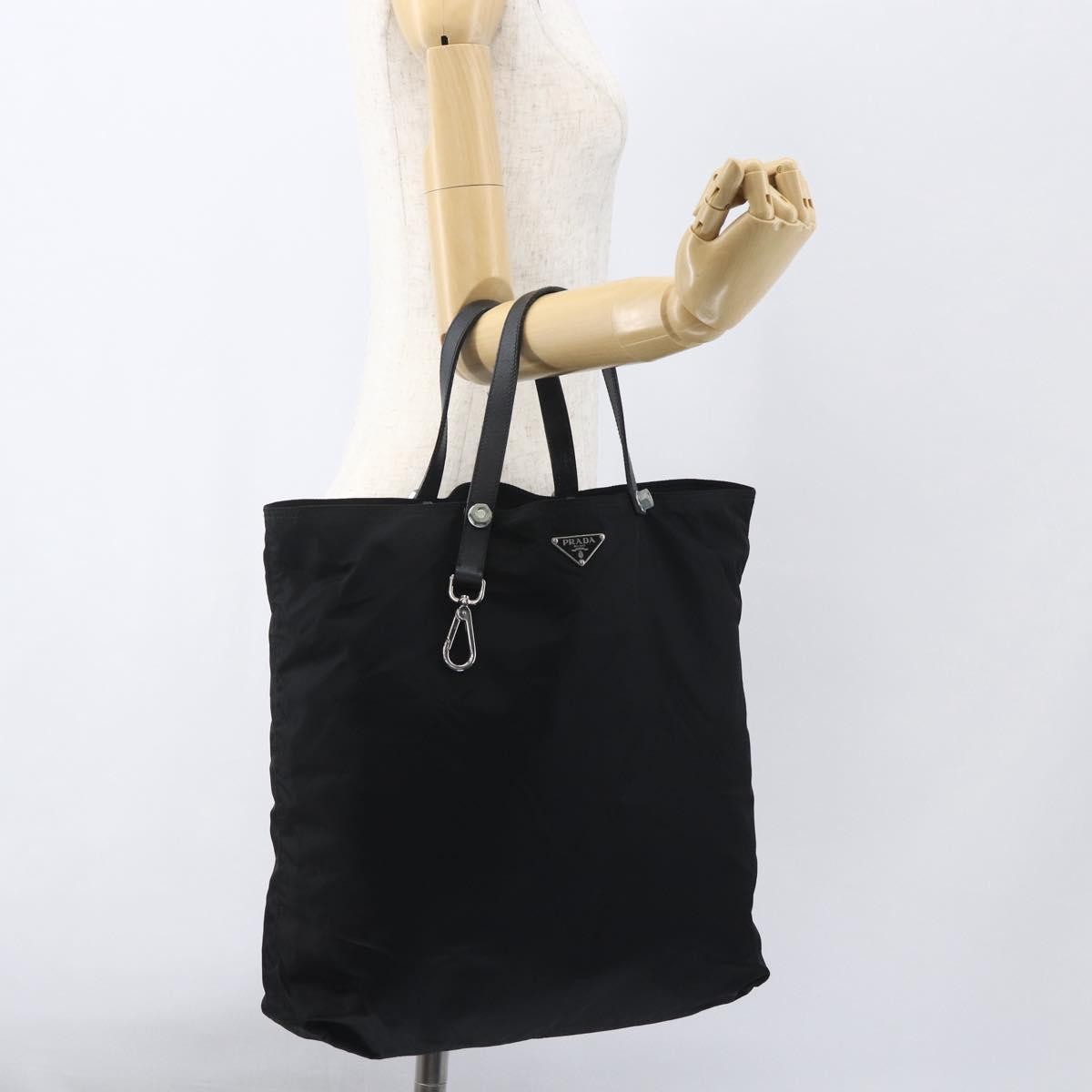 Prada Vintage Tote Tessuto Black Nylon Tote Bag Bag