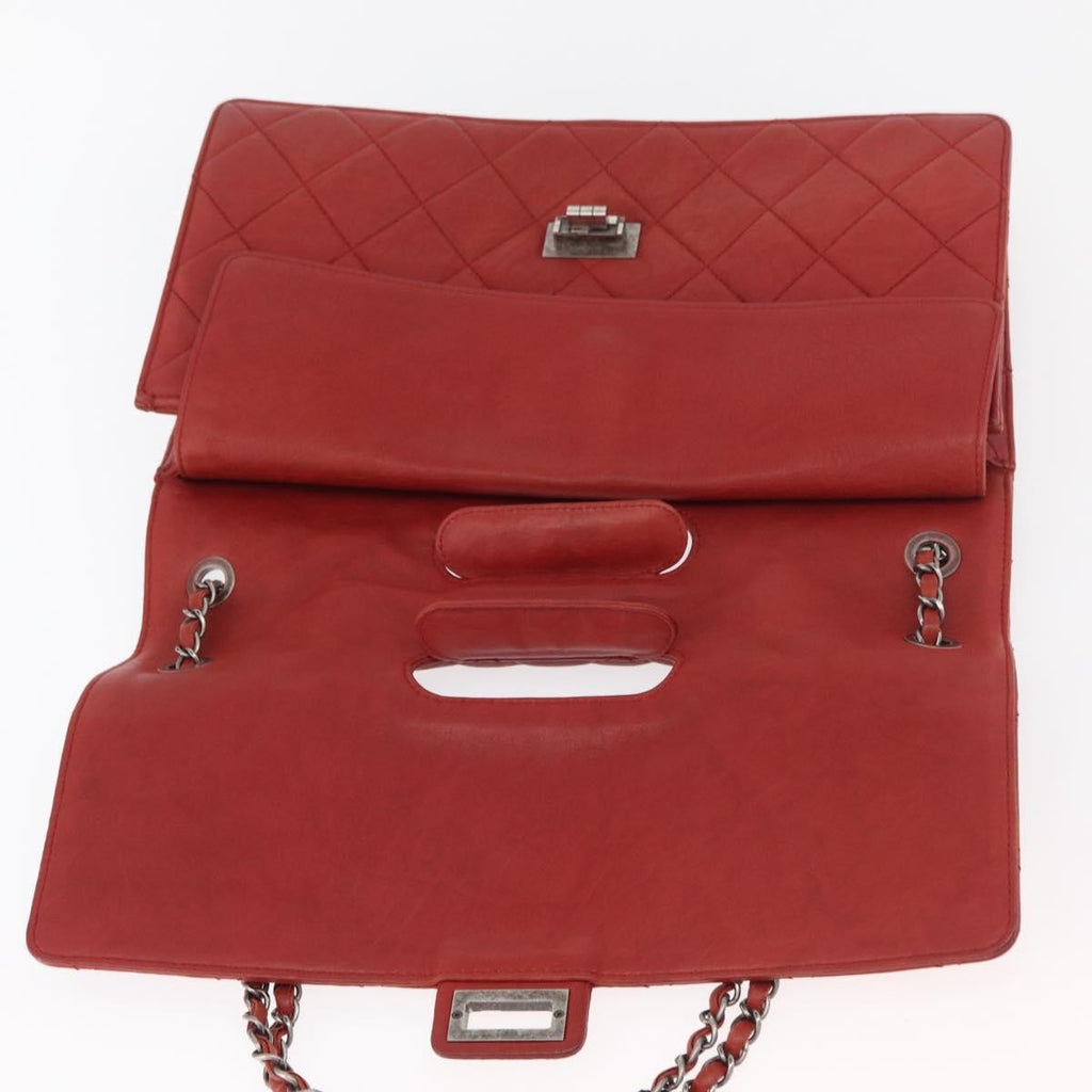 Chanel 2.55 Shoulder Bag Leather Red Leather Handbag