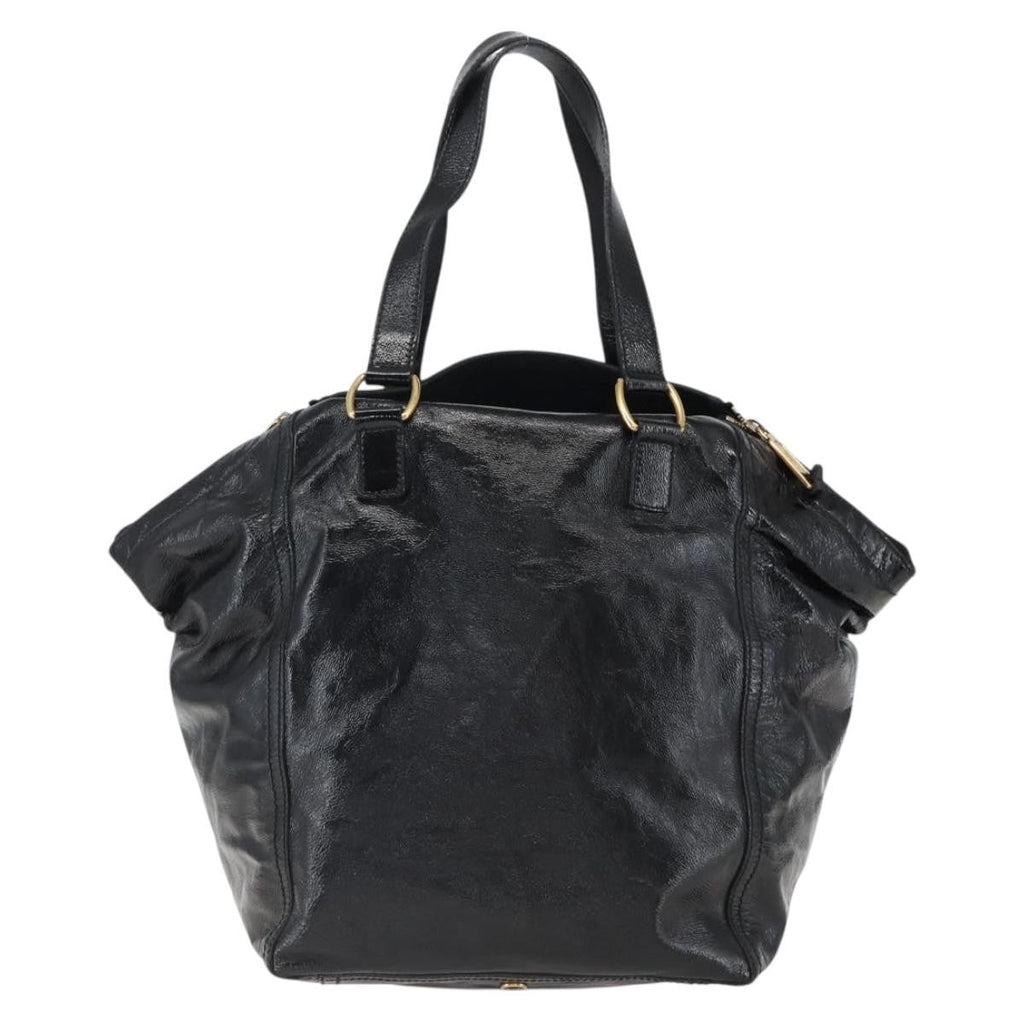 Saint Laurent Downtown Handbag Patent Black Patent_Leather Tote Bag Bag (Pre-Owned)
