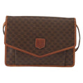 Celine Vintage Macadam Shoulder Bag Canvas And Leather Brown Canvas Shoulder Bag Bag