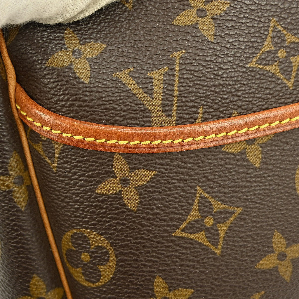 Louis Vuitton Deauville Handbag Monogram Canvas Brown Canvas Handbag