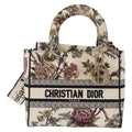 Christian Dior Lady D-Lite Bag Embroidered Canvas Multicolour Canvas Handbag (Pre-Owned)