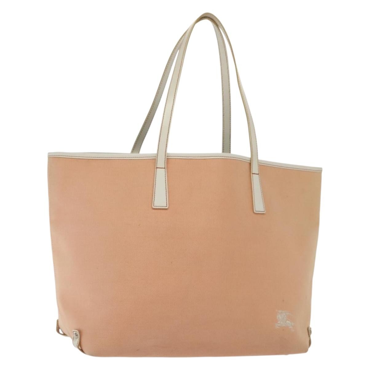 Burberry Blue Label Tote Bag Canvas Pink Canvas Tote Bag