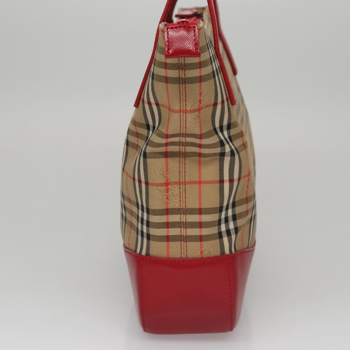 Burberry Nova Check Tote Canvas And Leather Beige Canvas Tote Bag