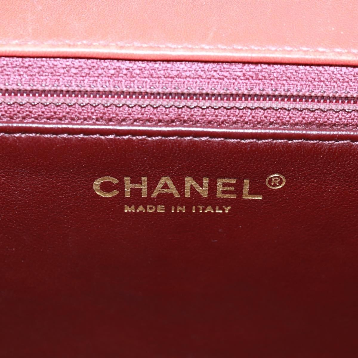 Chanel Two Tone Flap Bag Quilted Lambskin Red Leather Shoulder Bag Bag