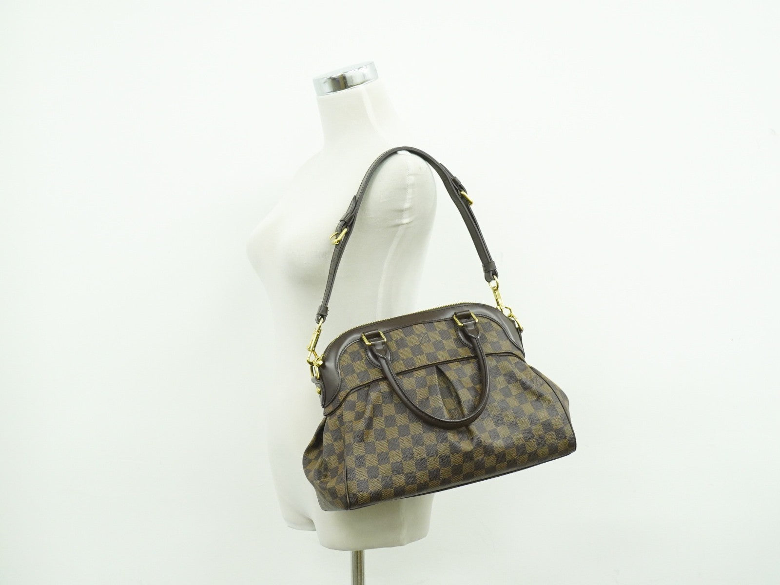 Louis Vuitton Trevi Handbag Damier Brown Canvas Handbag