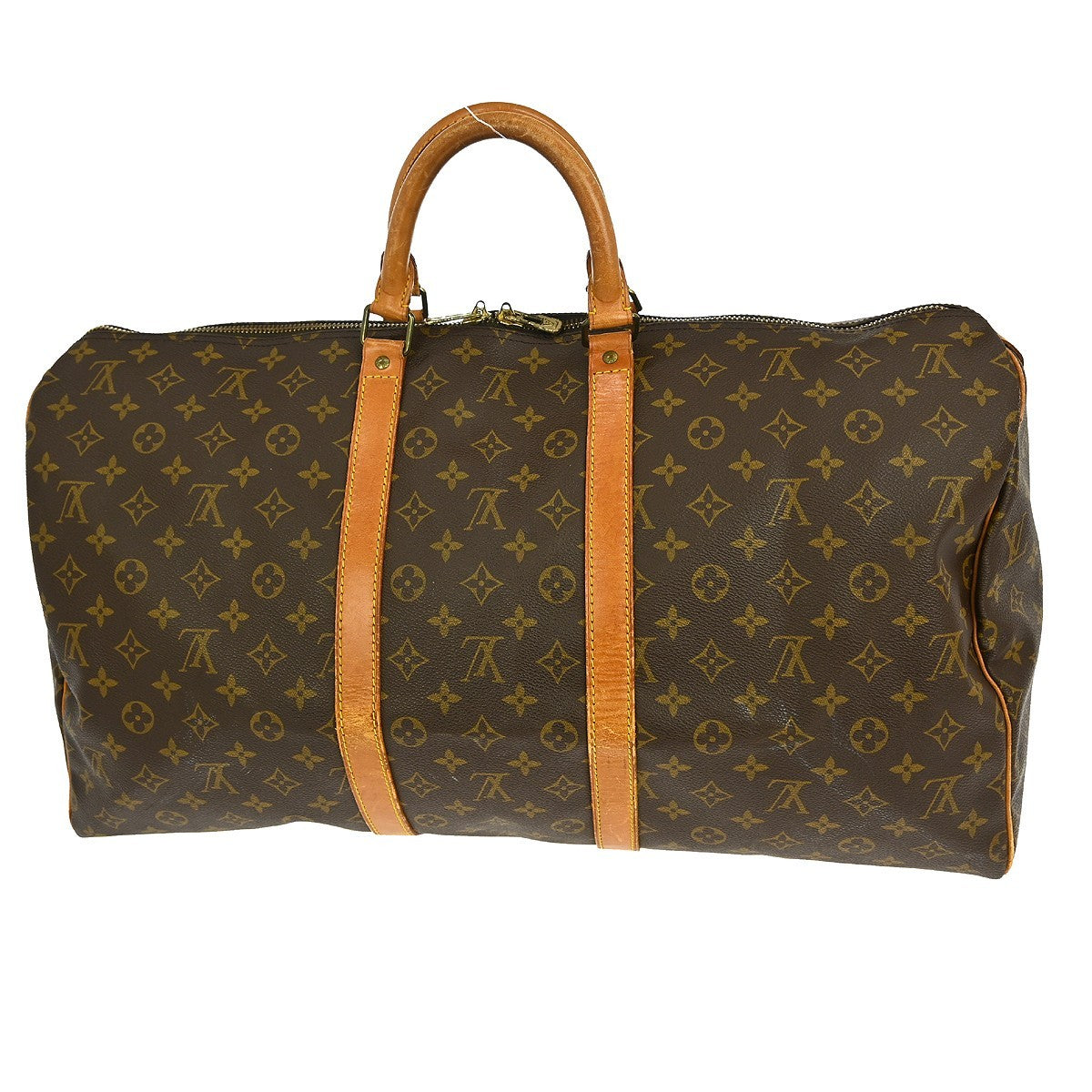 Louis Vuitton Keepall Bag Monogram Canvas Brown Canvas Travel Bag