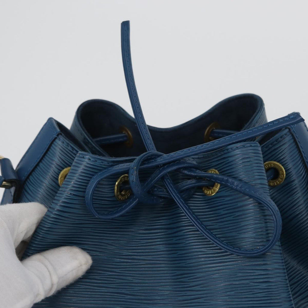 Louis Vuitton Petit Noe Handbag Epi Leather Blue Leather Shoulder Bag