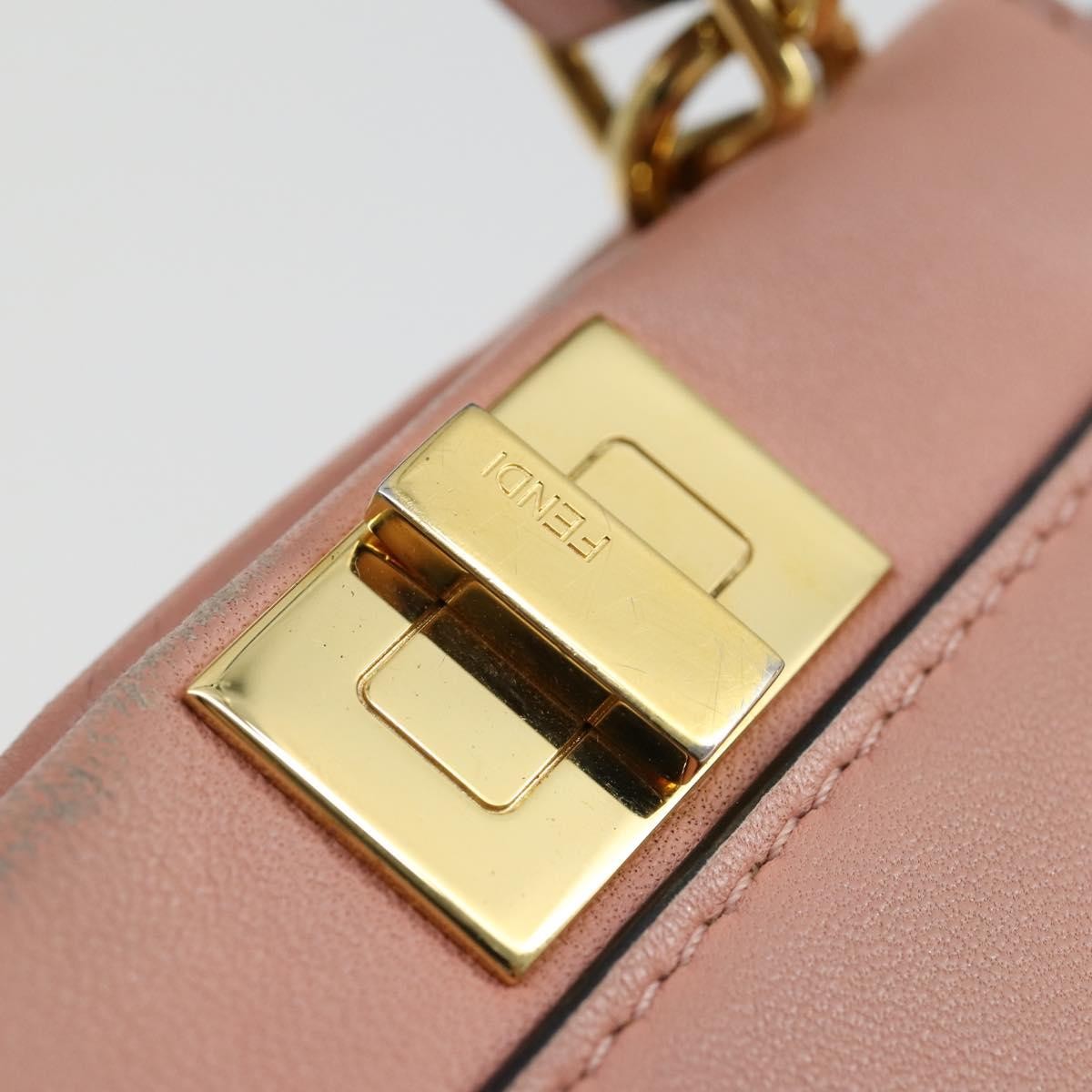 Fendi Peekaboo Bag Leather Pink Leather Handbag