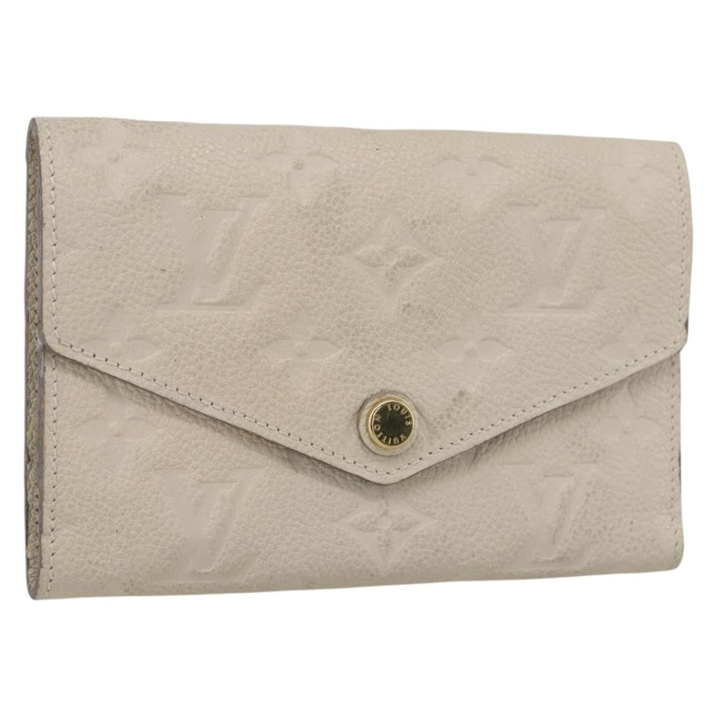 Louis Vuitton Zoe Wallet Monogram Empreinte Leather Beige Leather Wallets Accessory
