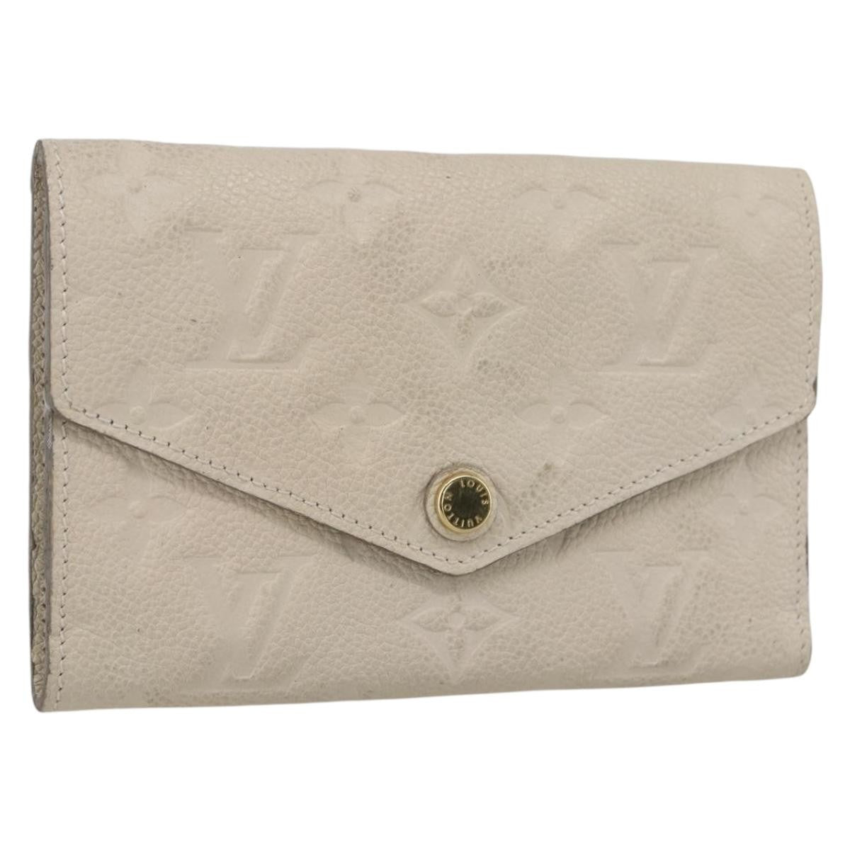 Louis Vuitton Zoe Wallet Monogram Empreinte Leather Beige Leather Wallets Accessory