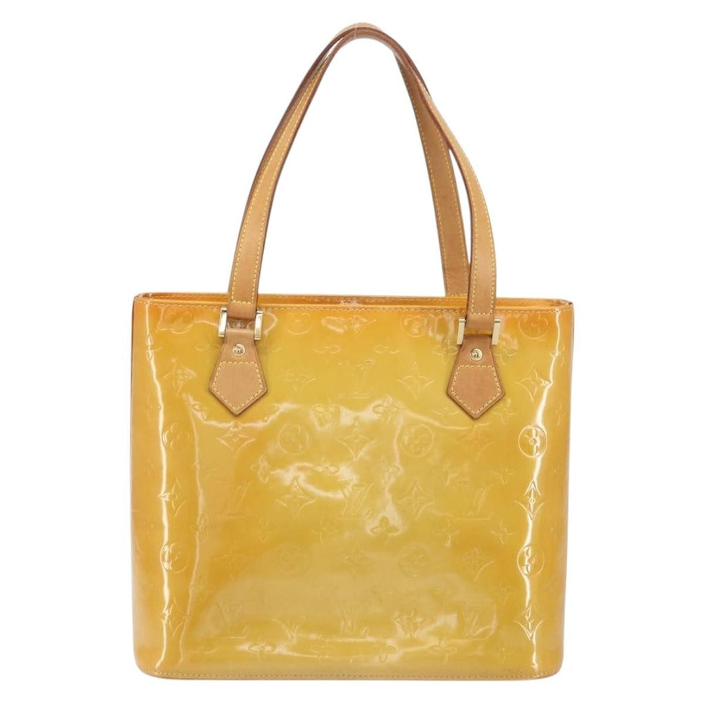 Louis Vuitton Houston Handbag Monogram Vernis Beige Patent_Leather Handbag