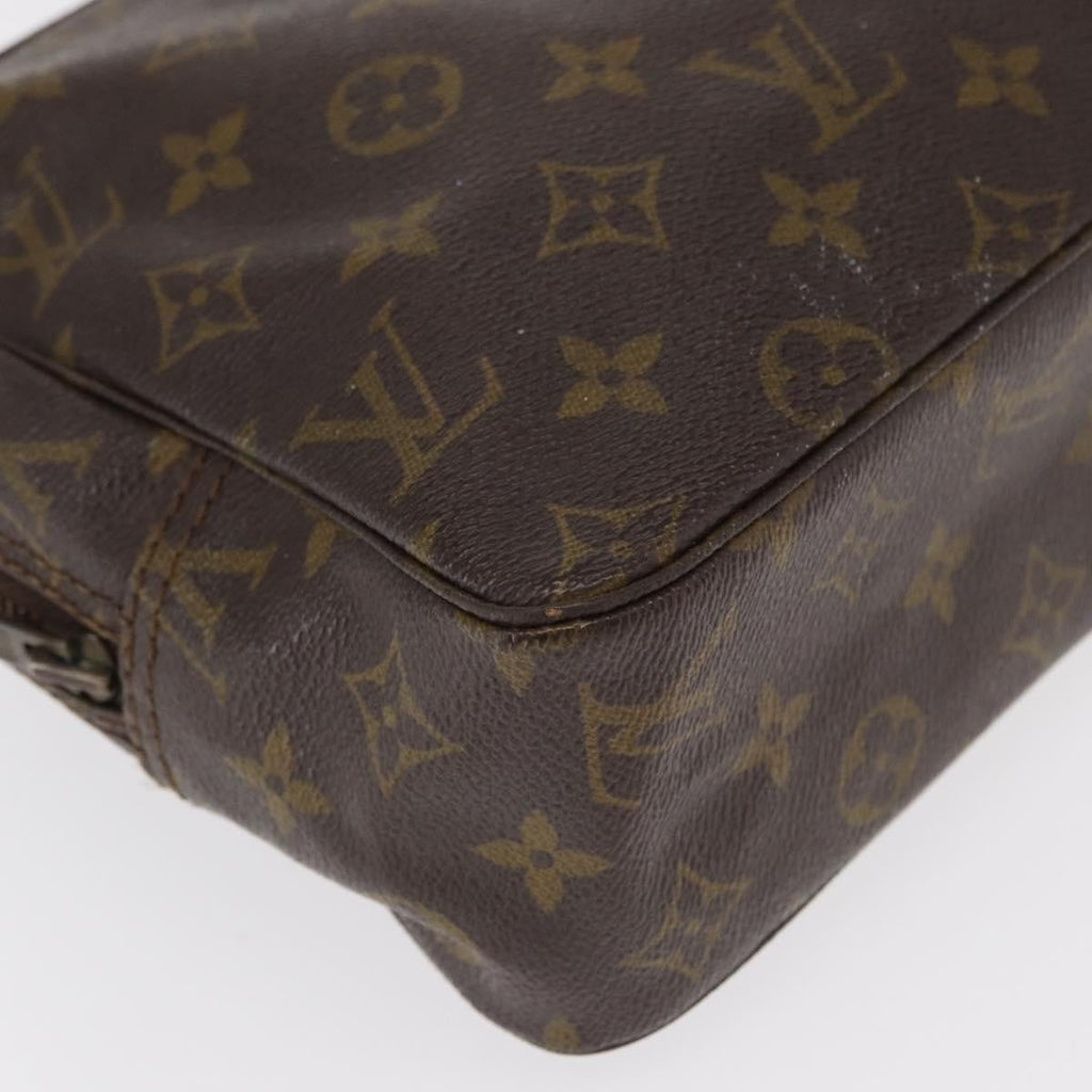 Louis Vuitton Trousse Toiletry Pouch Monogram Canvas Brown Canvas Toiletry Case Accessory