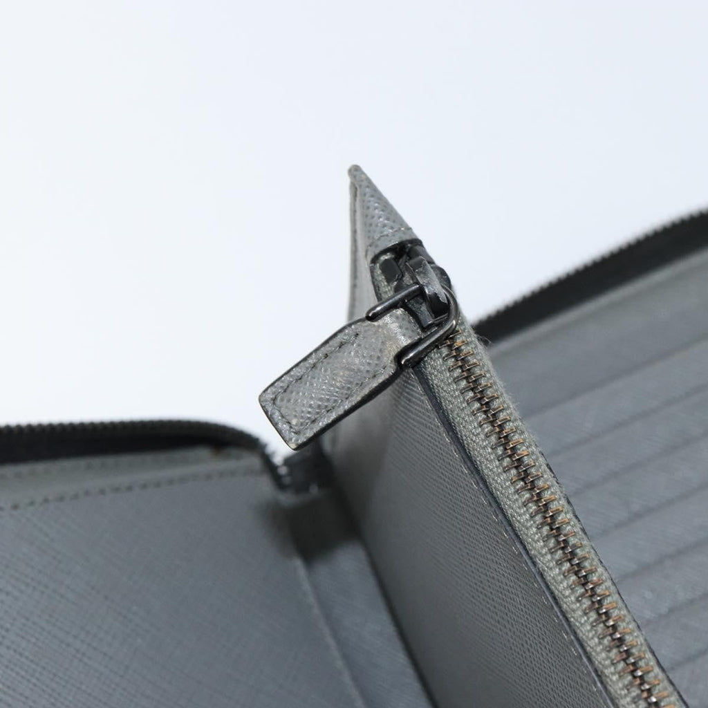 Prada Saffiano Wallet Leather Black Leather Wallets Accessory