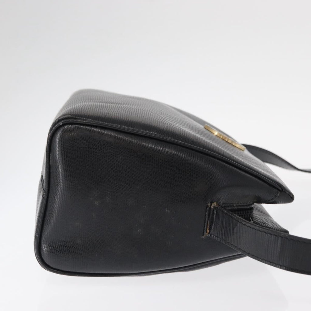 Celine Vintage Circle Logo Crossbody Bag Leather Black Leather Shoulder Bag Bag
