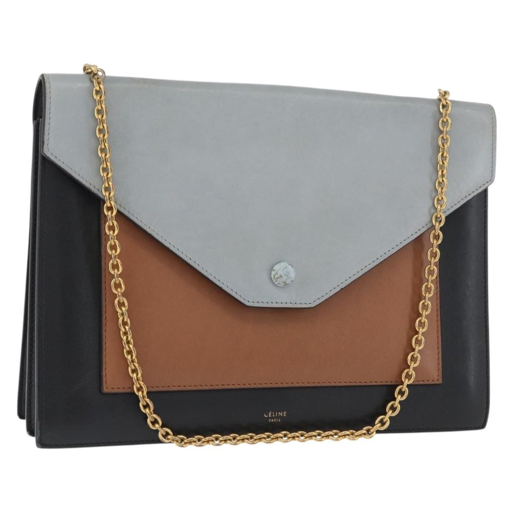 Celine Pocket Envelope Shoulder Bag Leather Multicolour Leather Shoulder Bag Bag
