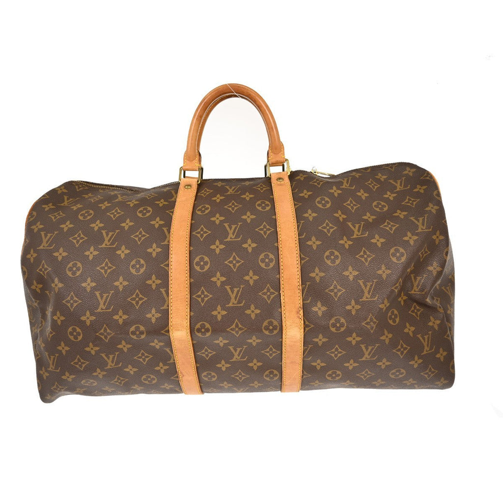 Louis Vuitton Keepall Bag Monogram Canvas Brown Canvas Travel Bag
