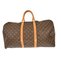 Louis Vuitton Keepall Bag Monogram Canvas Brown Canvas Travel Bag