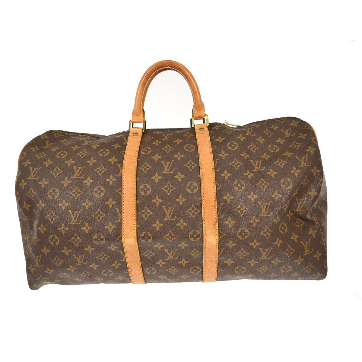 Louis Vuitton Keepall Bag Monogram Canvas Brown Canvas Travel Bag
