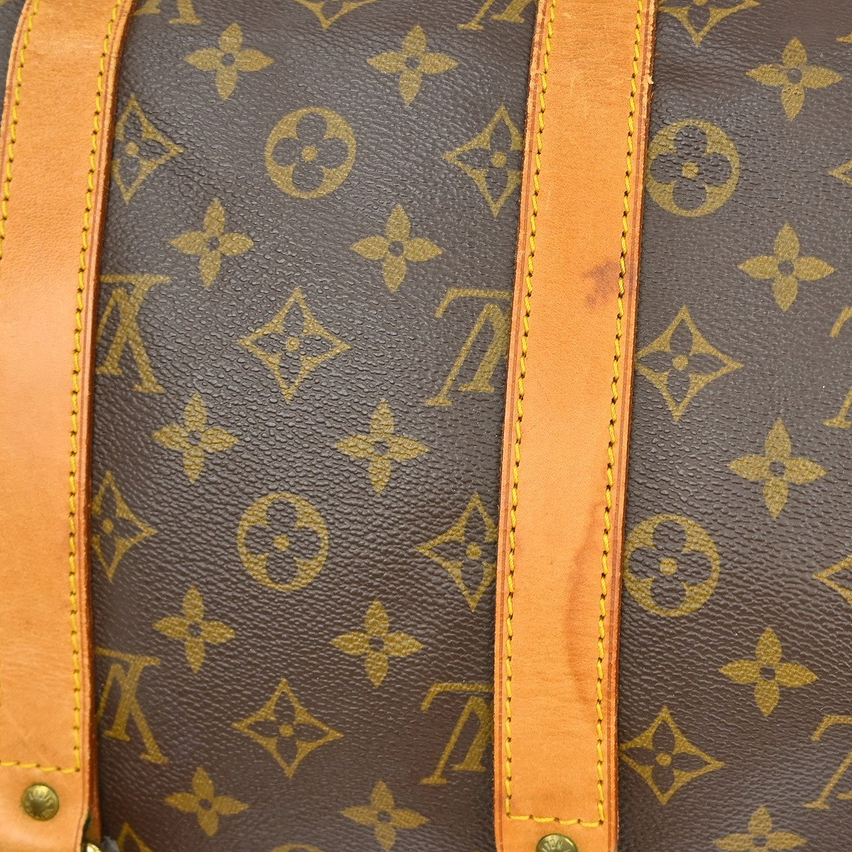 Louis Vuitton Keepall Bag Monogram Canvas Brown Canvas Travel Bag