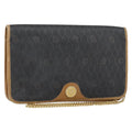 Christian Dior Vintage Honeycomb Clutch Canvas Black Canvas Clutche & Pouche Bag (Pre-Owned)