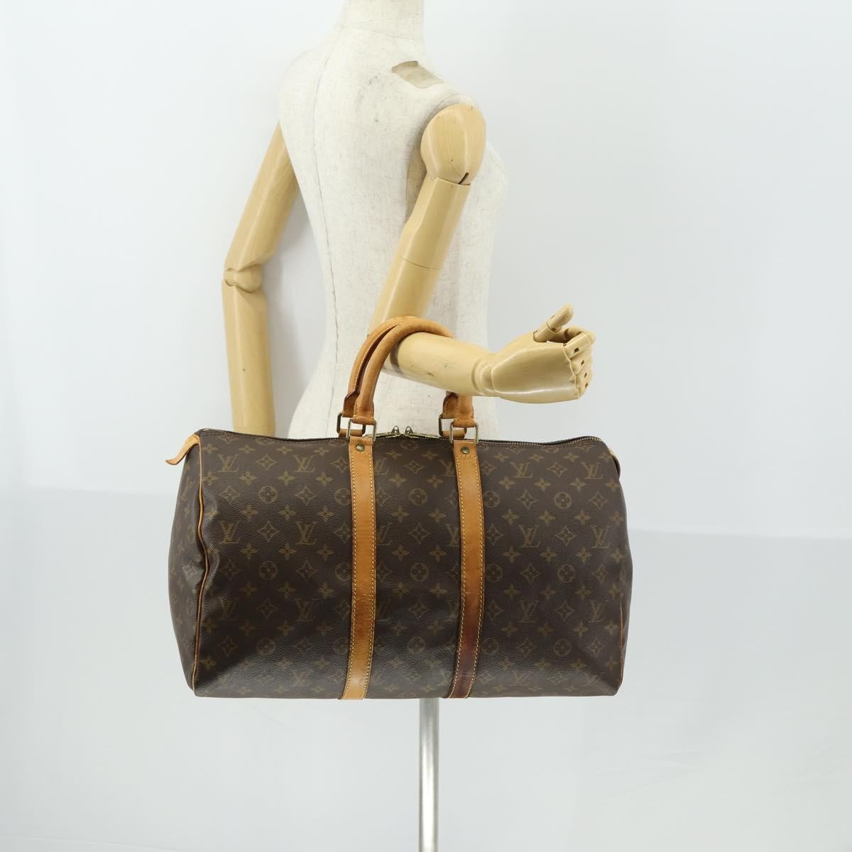 Louis Vuitton Keepall Bag Monogram Canvas Brown Canvas Travel Bag