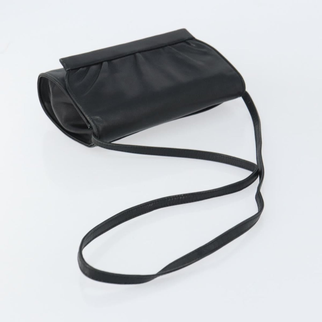 Gucci Vintage Shoulder Bag Leather Black Leather Shoulder Bag Bag (Pre-Owned)