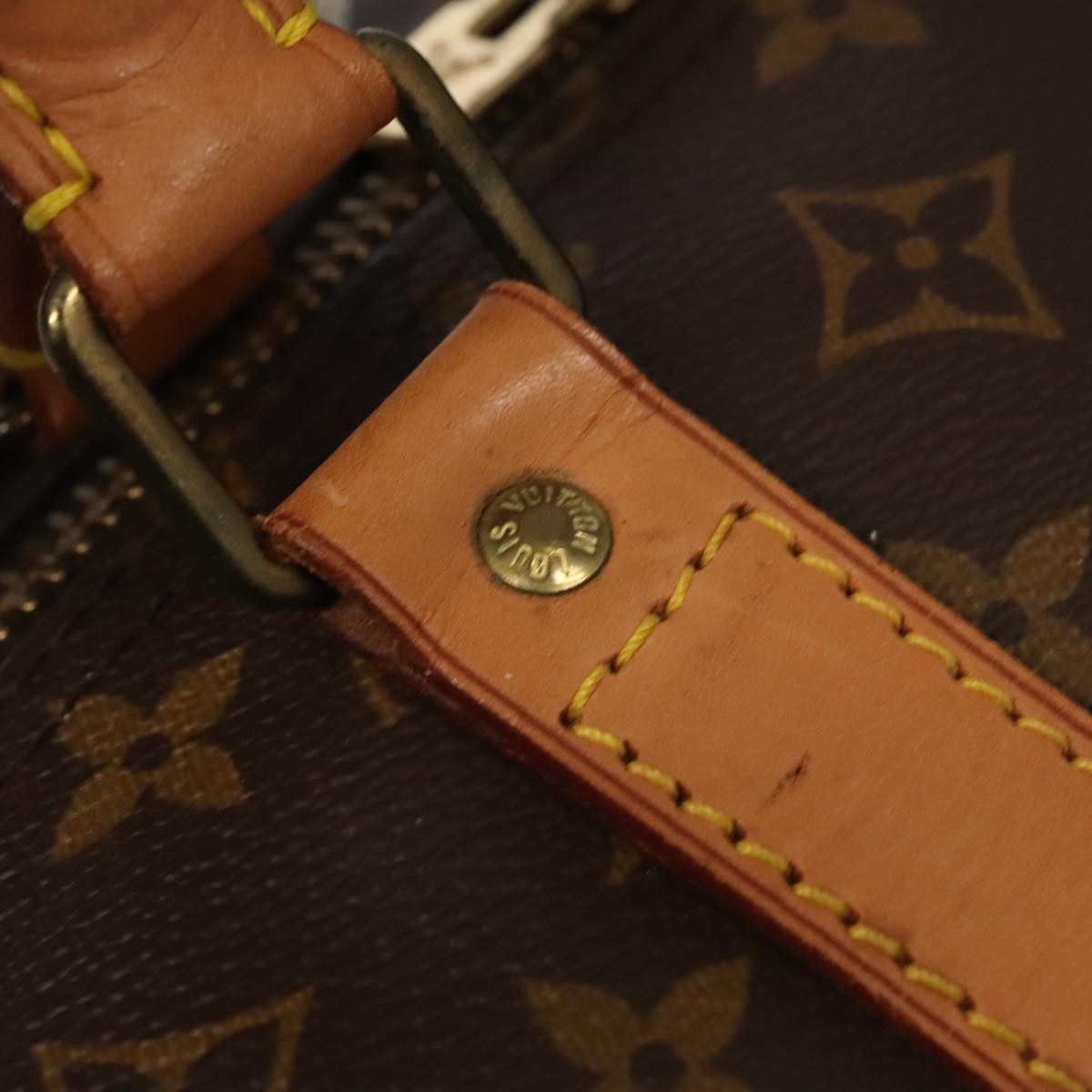Louis Vuitton Keepall Bag Monogram Canvas Brown Canvas Travel Bag