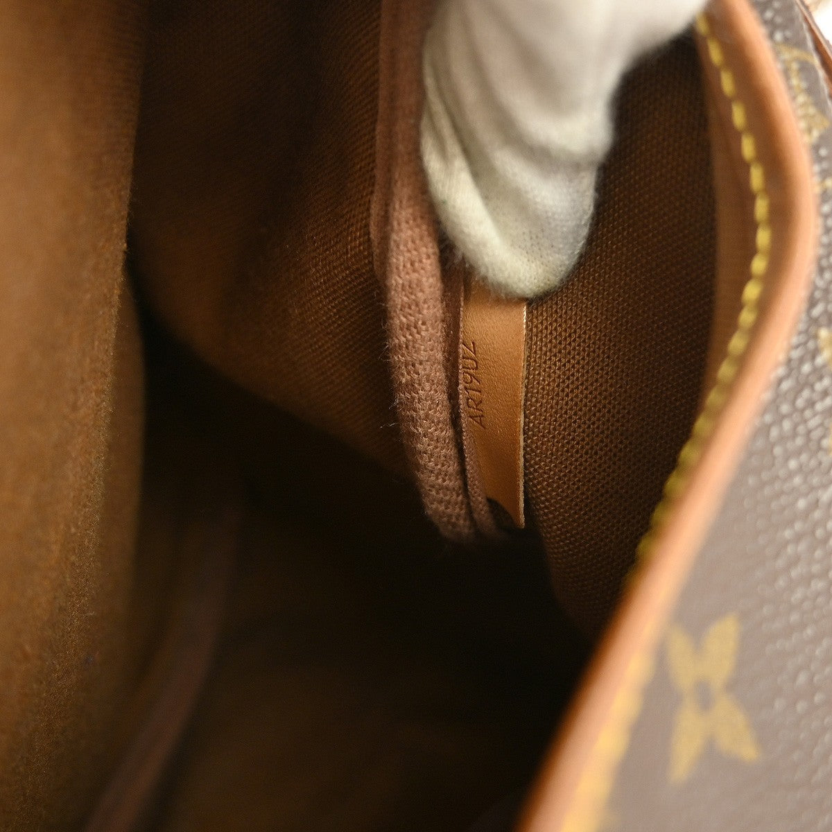 Louis Vuitton Saumur Handbag Monogram Canvas Brown Canvas Shoulder Bag