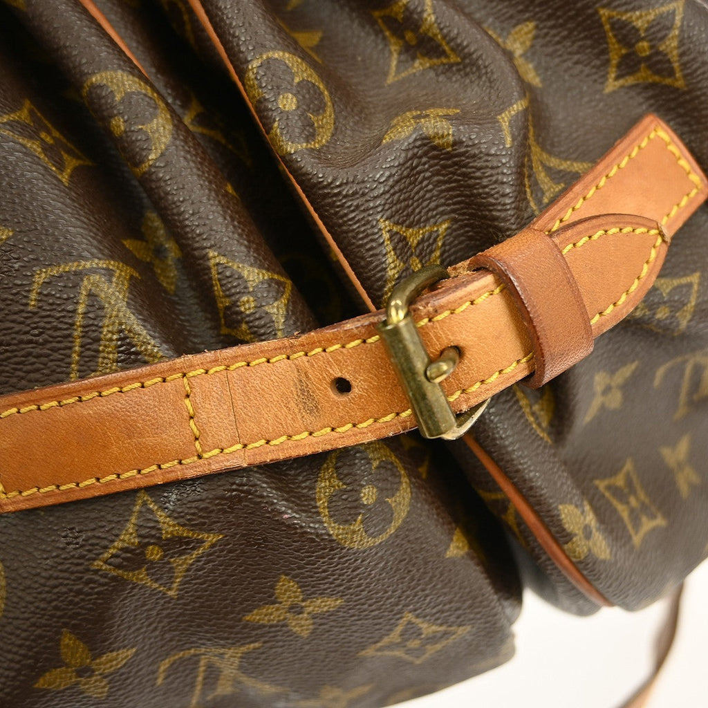 Louis Vuitton Saumur Handbag Monogram Canvas Brown Canvas Shoulder Bag