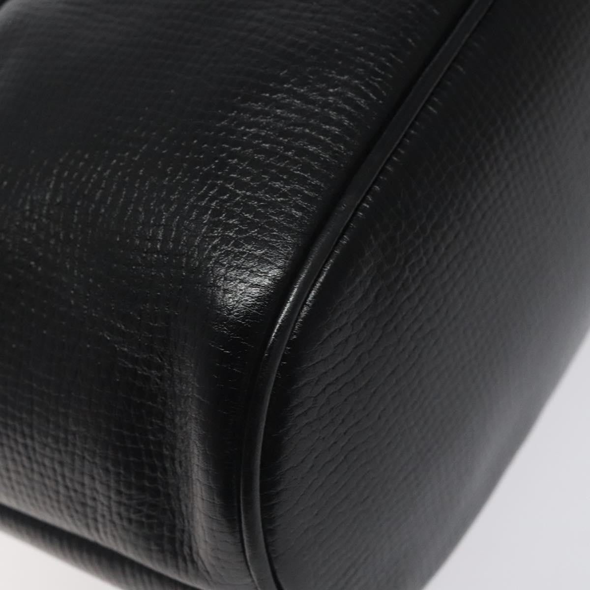 Christian Dior Vintage Cd Handbag Leather Black Leather Handbag (Pre-Owned)