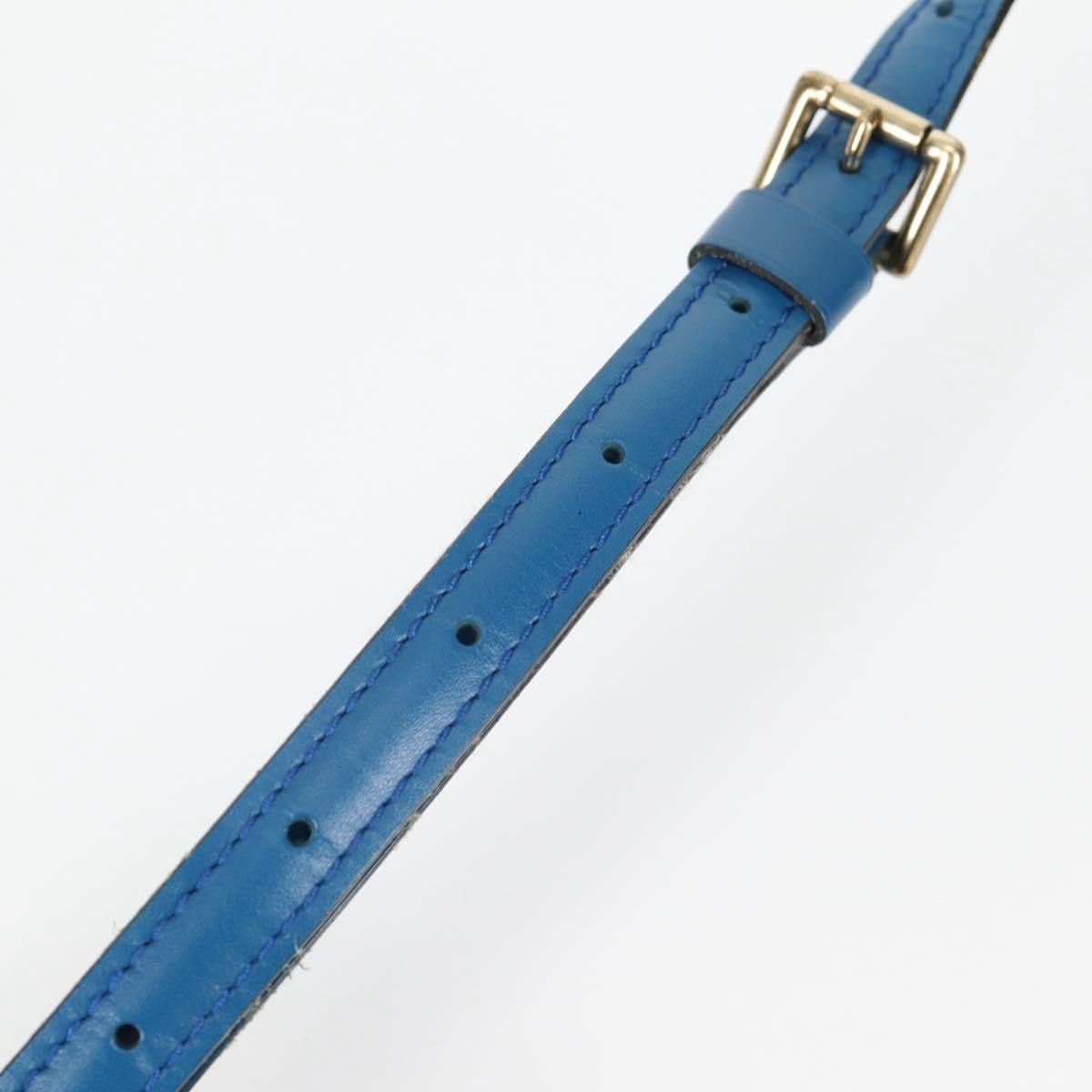 Louis Vuitton Grenelle Shoulder Bag Epi Leather Blue Leather Shoulder Bag