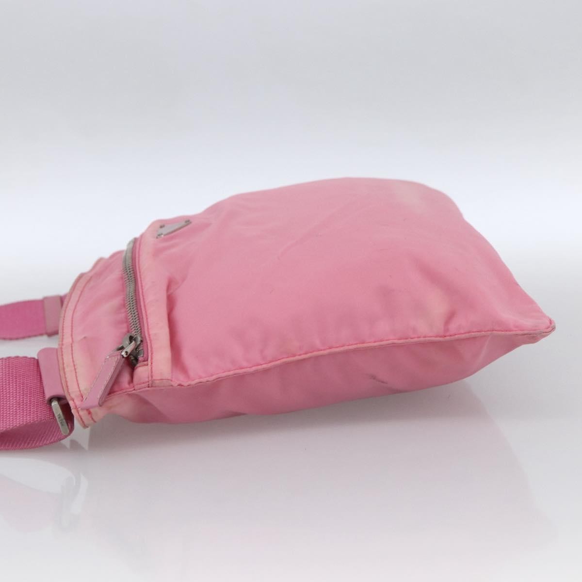 Prada Front Pocket Messenger Bag Tessuto Pink Nylon Shoulder Bag Bag