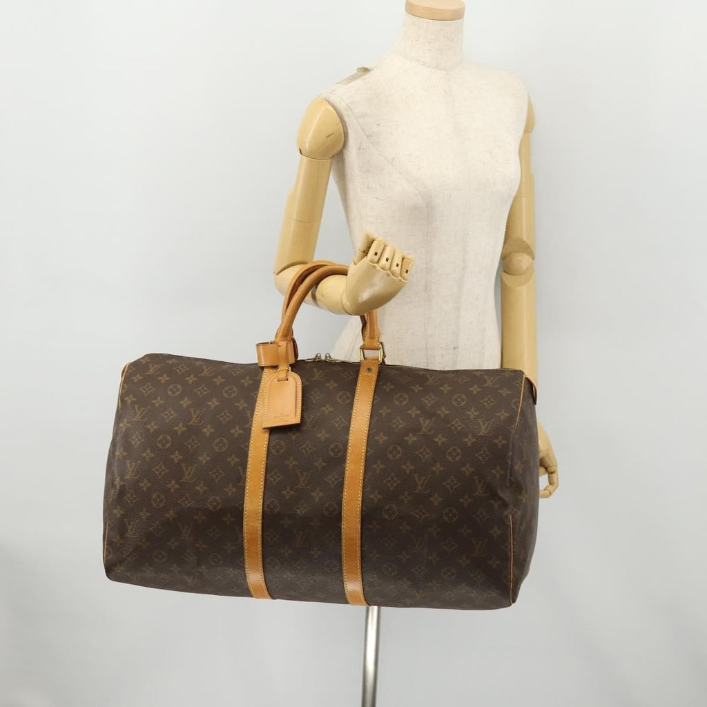 Louis Vuitton Keepall Bag Monogram Canvas Brown Canvas Travel Bag